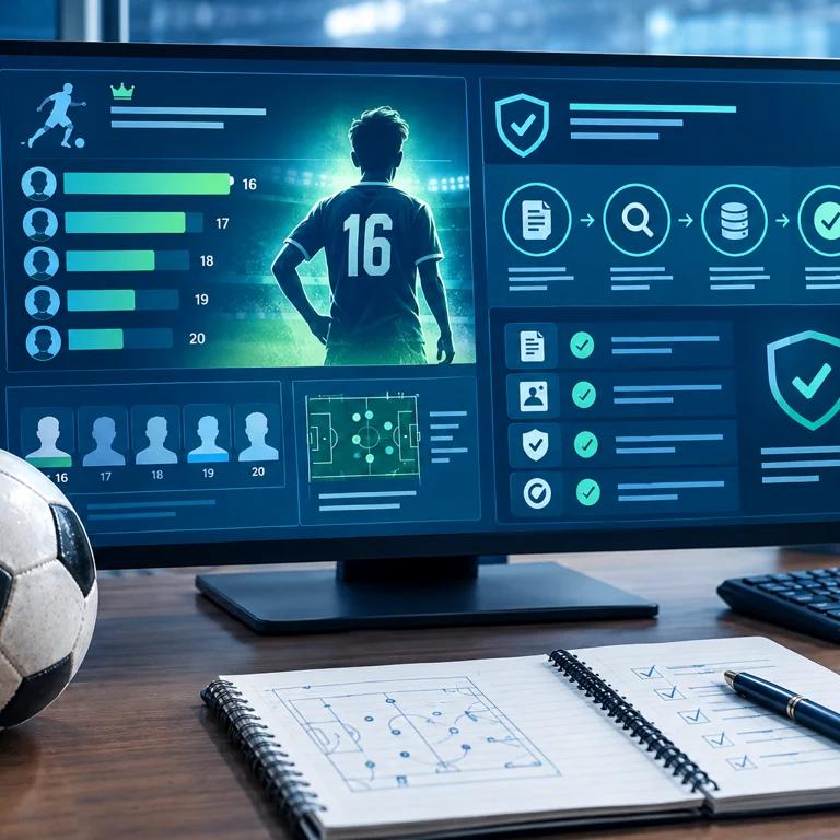 足球首秀年龄榜与赛事信息管理界面的概念图